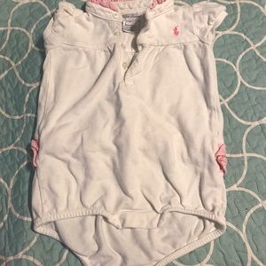 Polo ruffle butt onesie